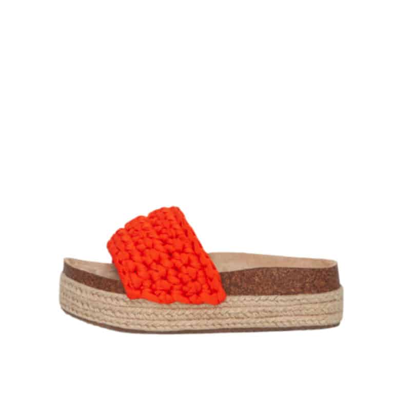 duffy sandal dame i orange med 5cm hæl