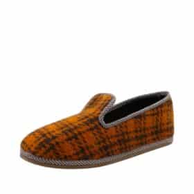 Shepherd kamelulds hjemmesko til herre i orange
