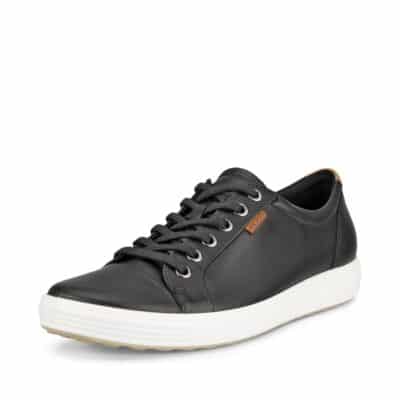 Ecco Soft W 7 sneakers til dame i sort skind