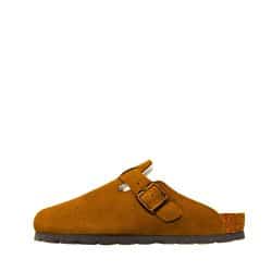 Rohde Sunnys N°15 slippers til dame i brunt ruskind med uldforing