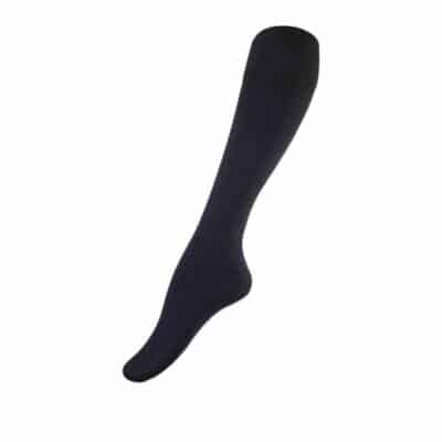festival knæstrømpe til dame i sort. Lækker mikrofiber strømpe med topelastik