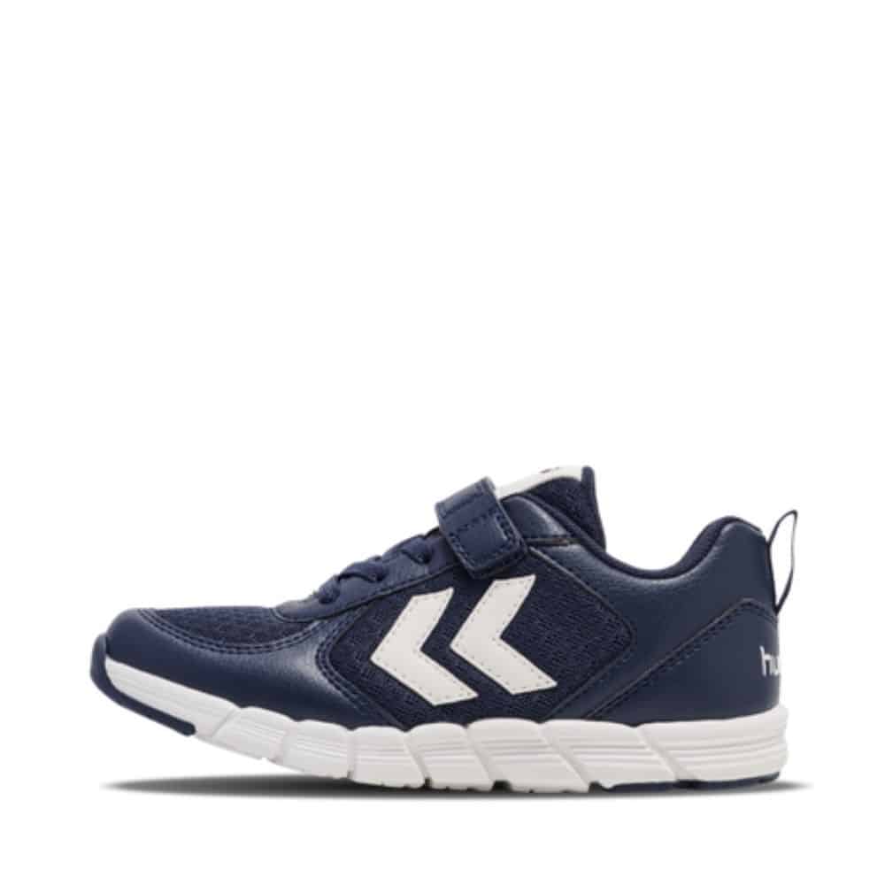 Hummel sneakers i blå til børn. Super fin sko med velcro og elastik samt udtagelig sål.