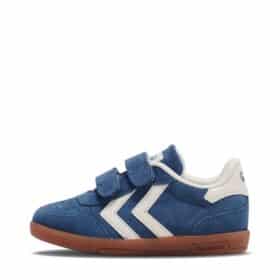 Hummel sneakers til børn i blå med velcrolukning.