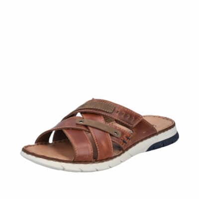Rieker sandal til herre i brun i skind