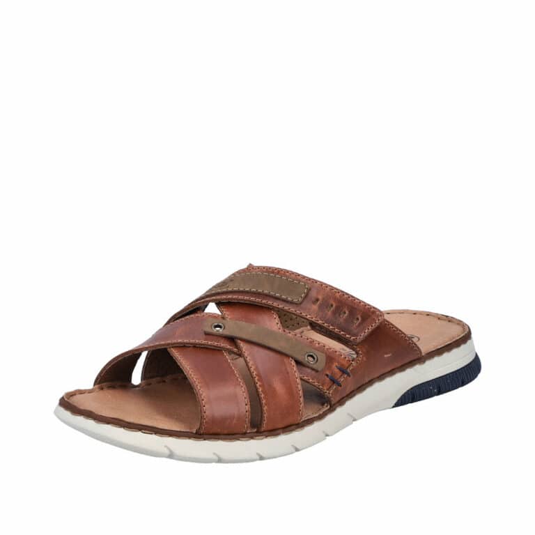 Rieker sandal til herre i brun i skind
