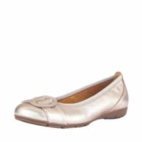 Gabor ballerinasko dame i guld med skindoverdel.