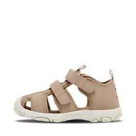 Hummel sandal til børn i beige med lukket tå og god åndbarhed