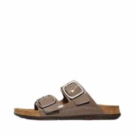 Rohde Easys no 42 sandal til dame i brunt lak med bronze spænder
