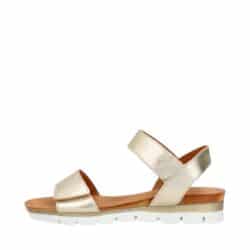 Shoedesign Copenhagen Toscana damesandal i guld, lavet af 100% skind