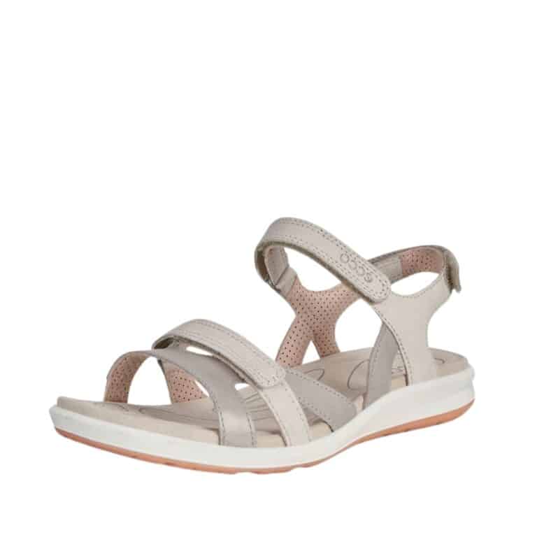 Ecco Cruise II vandresandal dame i beige med velcro