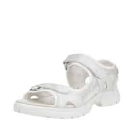 Ecco Offroad vandresandal til dame i hvid skind med velcro