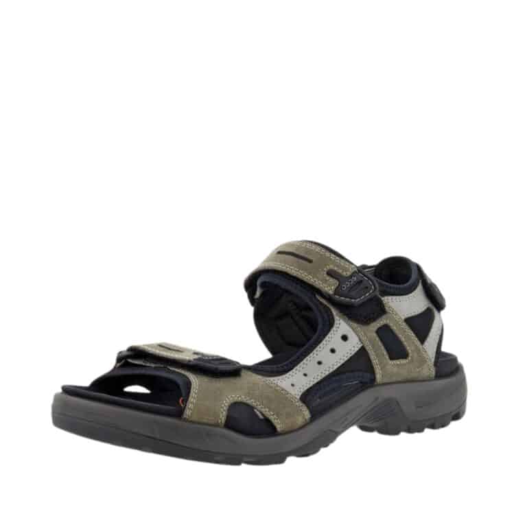 Ecco Offroad vandresandal til herre i grøn læder med velcro