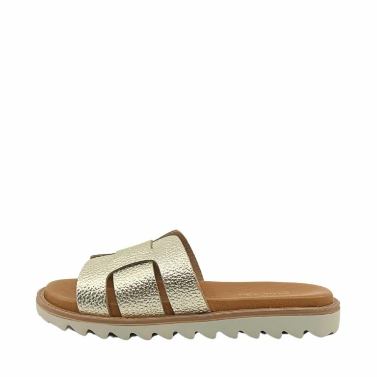 Shoedesign Copenhagen Linda sandal til dame i guld lavet af skind