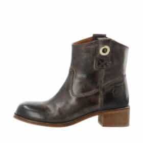 Cashott Casvilma ankelstøvle til dame i brun læder med blokhæl og varm foring