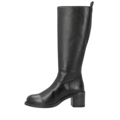 Shoedesign Copenhagen Nevada støvle dame i sort med langt skaft og skindoverdel