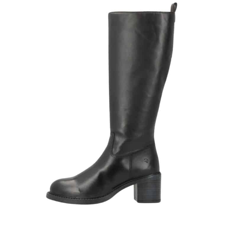 Shoedesign Copenhagen Nevada støvle dame i sort med langt skaft og skindoverdel