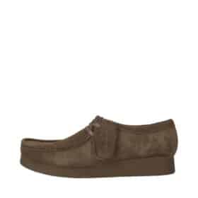 Clarks Wallabee Evosh damesko i oliven, lavet af 100% skind