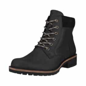 Ecco Elaina ankelstøvle til dame i sort nubucklæder med udtagelig sål