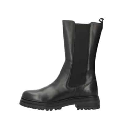 Shoedesign Copenhagen Vistacia støvle til dame i sort med skindoverdel samt lynlås og elastik