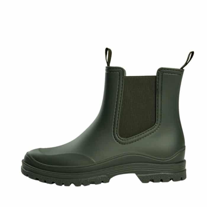 Sofie Schnoor gummistøvle til dame i mørkegrøn med elastik i begge sider og sål med godt mønster for øget skridsikkerhed