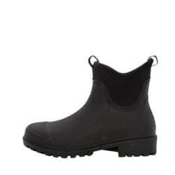 Duffy gummistøvle i sort med neoprenkant og logostropper foran og bagpå