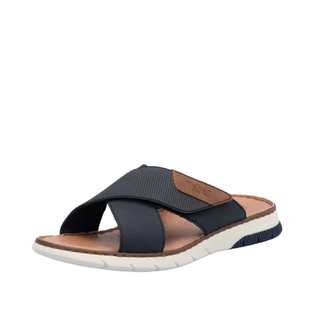 Rieker sandal herre i blå med brune detaljer