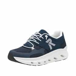 Rieker sneakers til herre i blå, med Rieker soft sål og elastik bånd foran.