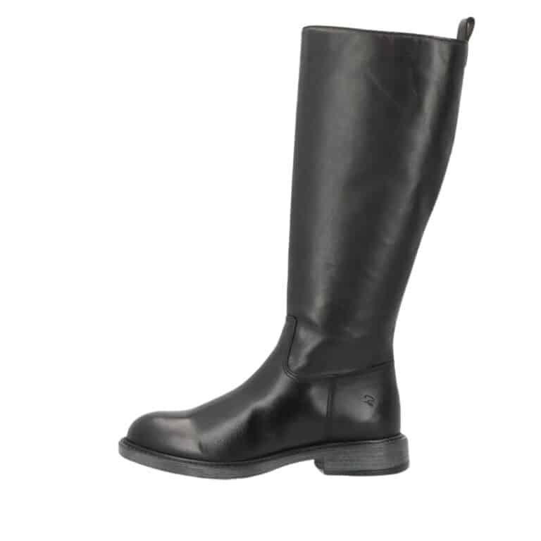 Shoedesign Copenhagen Montana lang støvle til dame i sort skind med lille hæl