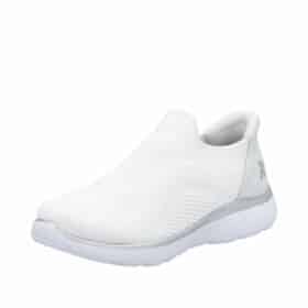 Rieker Ready 2 Go sko til dame i hvid med fast hælkappe med Memo soft indlæg