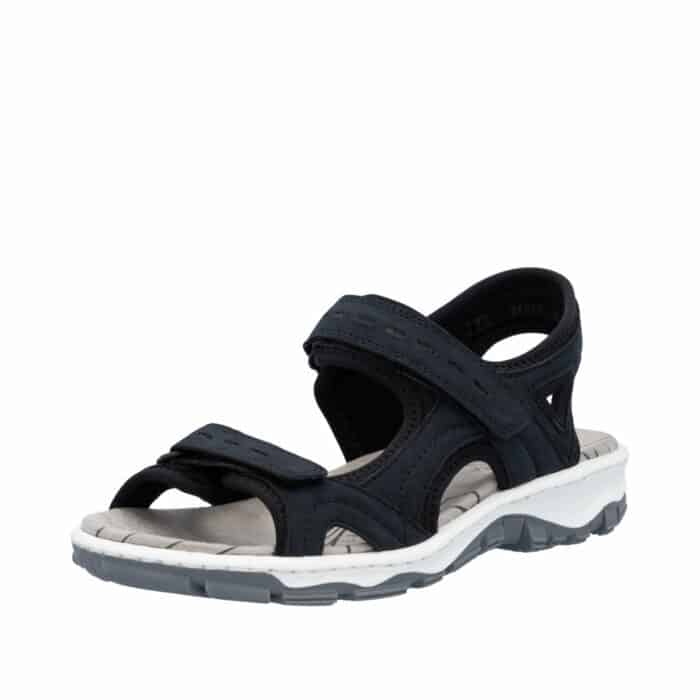 Rieker vandresandaler til dame i mørkeblå med velcro