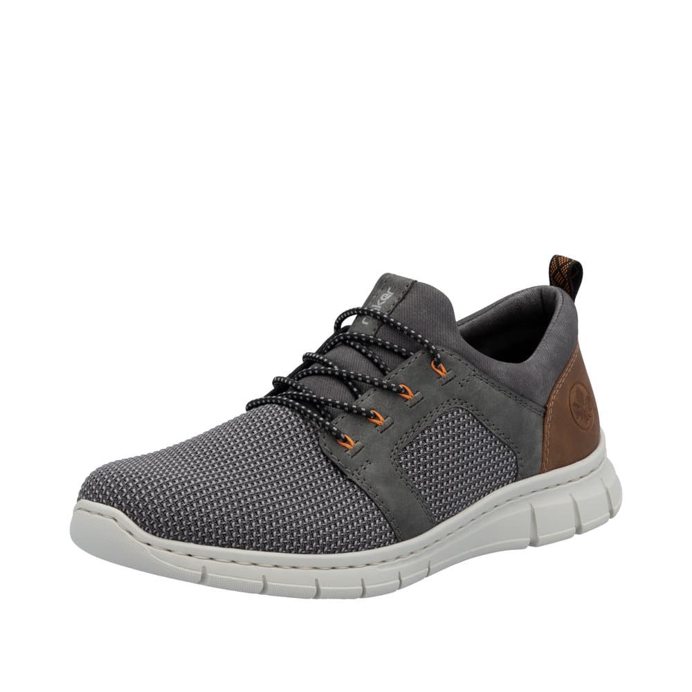 Rieker sneakers til herre i grå med elastik og antistress
