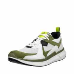 Ecco Biom 2.2 sneakers til herre i hvid og grøn med læderdetaljer samt udtagelig sål