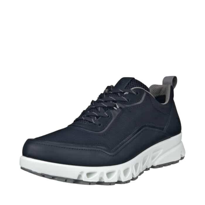 Ecco Multi Vent sneakers til herre i sort læder, med Gore-Tex og udtagelig sål samt slidstærk gummisål