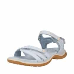 Ecco Offroad Roam sandal til dame i blå, med læderoverdel og tre velcroremme samt slidstærk gummisål