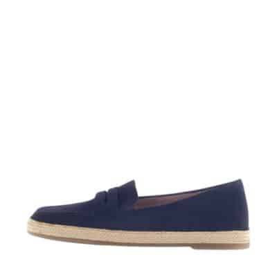 Gabor loafers til dame i mørkeblå, med ruskindsoverdel og indersål af skind samt flotte detaljer