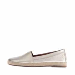 Gabor damesko i metallic guld med slids foran samt 100% skindkvalitet og skridsikker sål