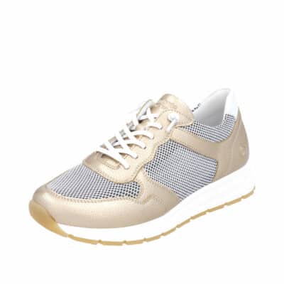 Remonte sneakers til dame i metallic guld