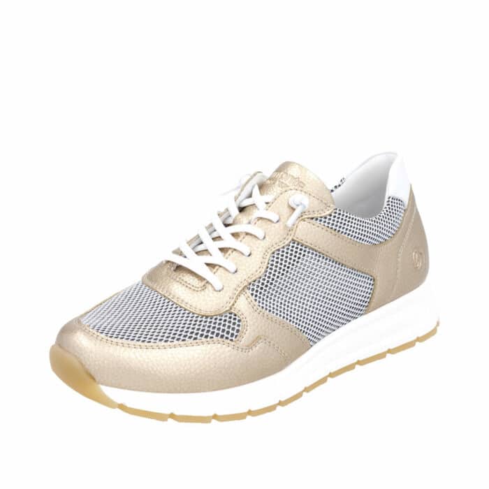 Remonte sneakers til dame i metallic guld
