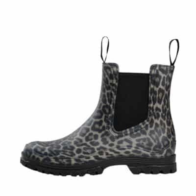 Sofie Schnoor gummistøvle til dame i leopard, med elastik i begge sider samt slidstærk sål