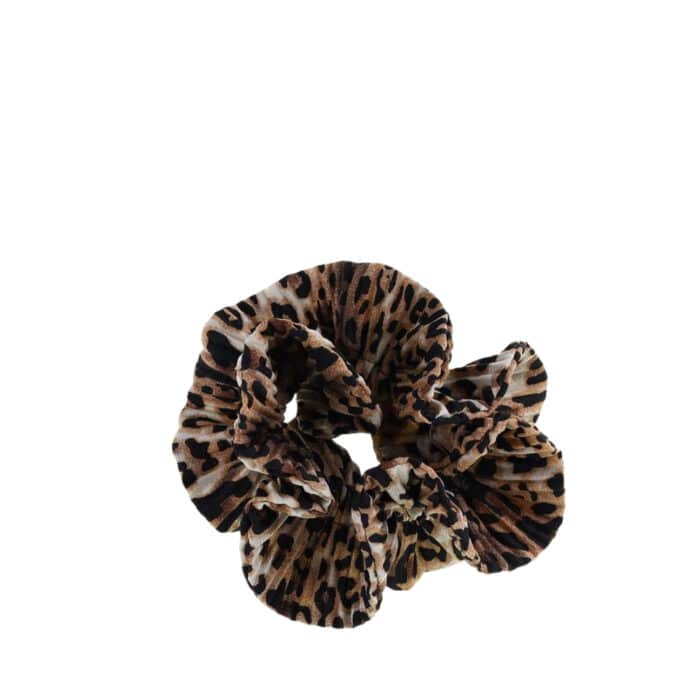 By Stær Isabella Scrunchie hårelastik til dame i moderne leopard mønster