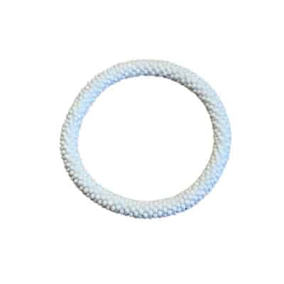 By Stær nepal armbånd med hvide glasperler