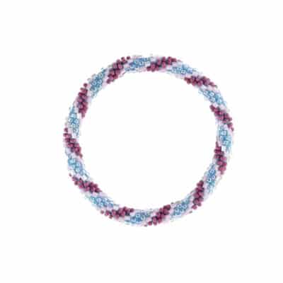 By Stær nepal armbånd i Lilla/blå kombination