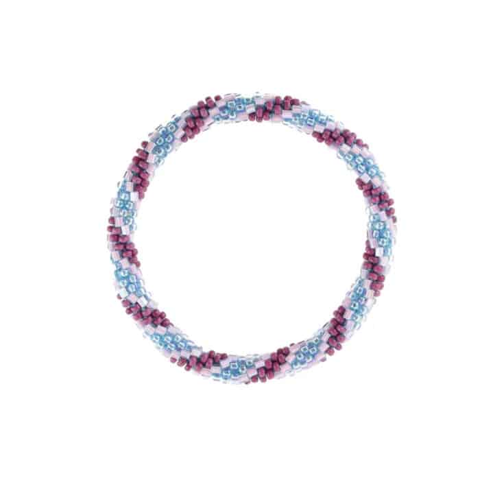 By Stær nepal armbånd i Lilla/blå kombination