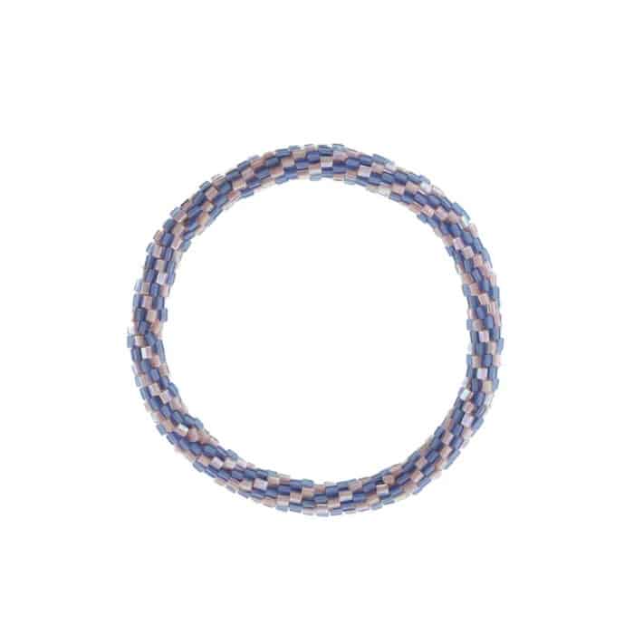 By Stær nepal armbånd i lilla og lyserød kombi