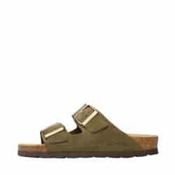 Rohde Sunnys N°12 sandal til dame i khaki med overdel og indersål af ruskind samt udstyret med ekstra bredde G