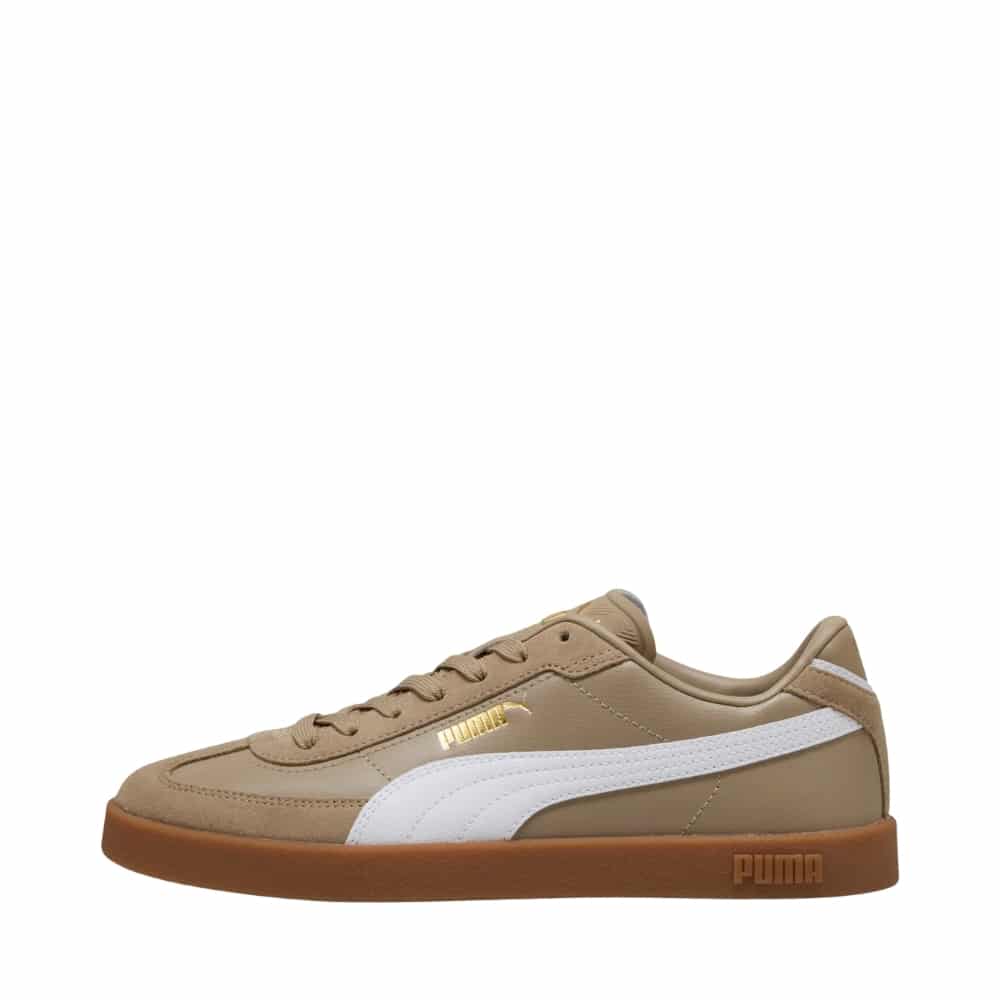 Puma Club II Era sneakers til dame i mørkebeige med snørebånd og ruskindsdetaljer samt udtagelig SoftFoam+ indersål