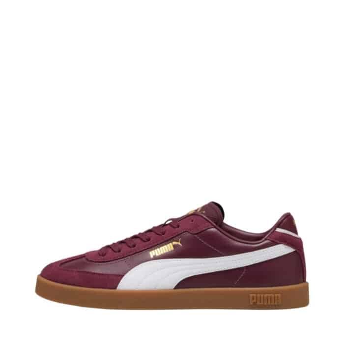 Puma Club II Era sneakers til dame i bordeaux med snørebånd og udtagelig SoftFoam+ indersål