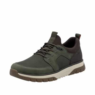 Rieker sneakers til herre i grøn med elastik og udtagelig indersål samt ekstra bredde H