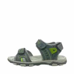 Sprox sandal til børn i grå med tre velcroremme og svangstøtte