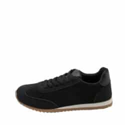 Amour sneakers til dame i sort med snørebånd og solid ydersål